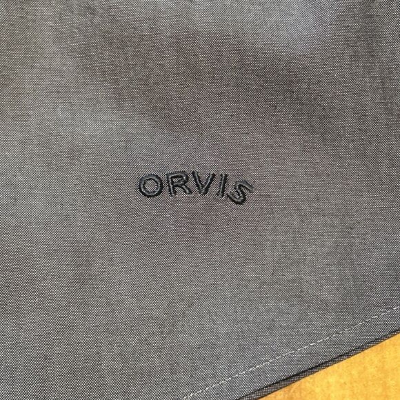 Orvis Women’s Button Up Shirt. 16. Fitted. Long Sleeve. Mock Collar Wrinkle Free - Picture 4 of 11